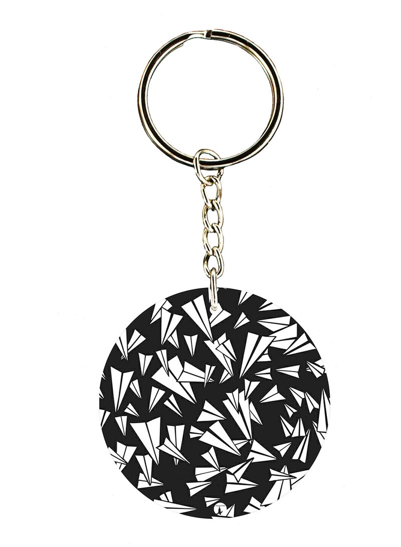 BP Paper Planes Double Side Printed Keychain