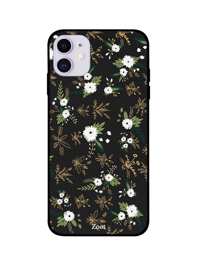 Zoot Protective Case Cover For Apple iPhone 11 Black White Flowers