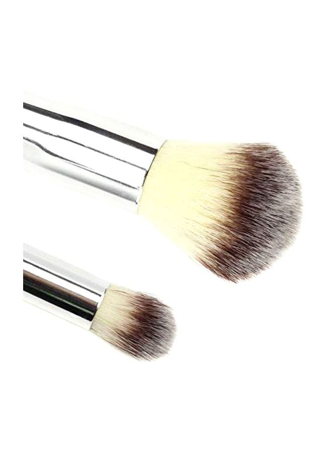 NMKL38 Double Ended Complexion Face Brush Silver/Black/Beige - Image 2