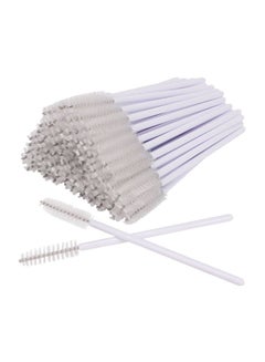 Akstore 100-Piece Disposable Eyelash Mascara Applicator Set White  - Image 1