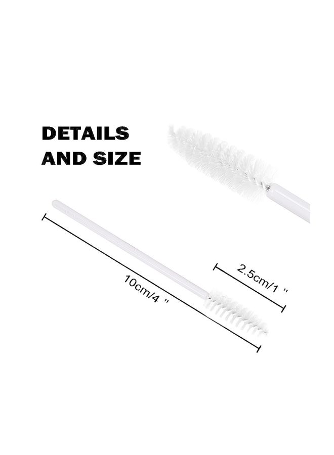 Akstore 100-Piece Disposable Eyelash Mascara Applicator Set White - Image 2