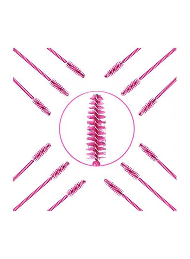 Akstore 100-Piece Disposable Eyelash Mascara Applicator Set Pink - Image 2
