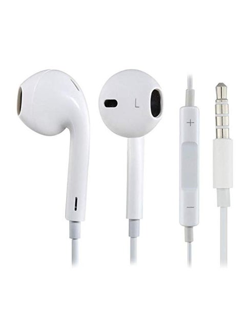 In Ear Wired Earphones With Mic For Apple iPhone 5/5S/5C White