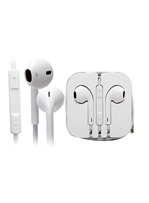 Wired In-Ear Earphone With Mic For Apple iPhone 5 White