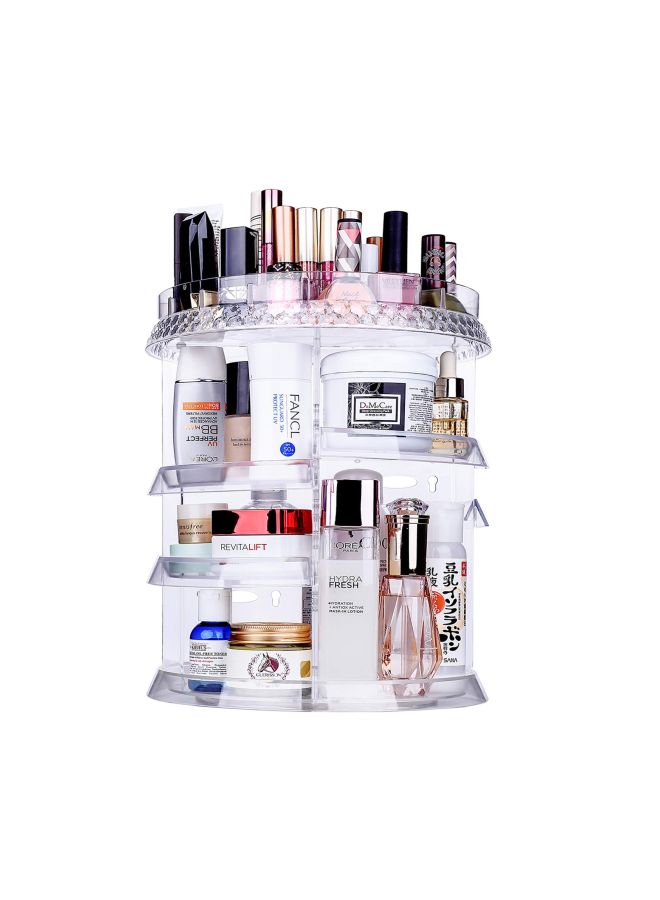 Generic 360 Degree Rotating Makeup Organizer Clear  - Image 2