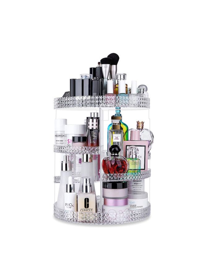 360 Degree Rotating Makeup Organizer Clear - Image 2