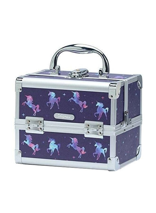 جوليجريس منظم لمستحضرات التجميل مع مرآة بنفسجي/أبيض - Image 1