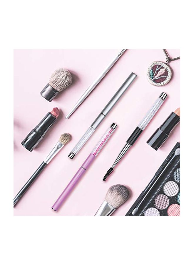 بي تي آرت بوكس فرشاة لمكياج العيون - 3 قطع بيج/فضي/اسود - Image 2