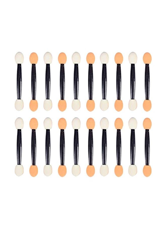 20-Piece Eyeshadow Applicator Black/Beige