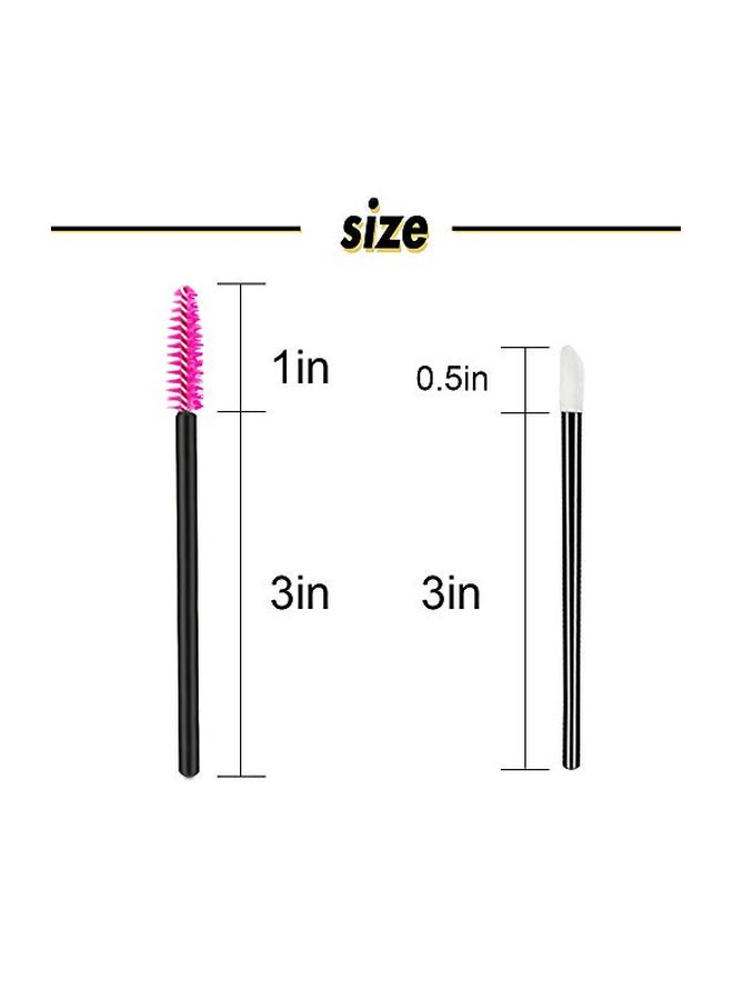 GoWorth 200-Piece Disposable Makeup Applicator Black/Pink/White - Image 2