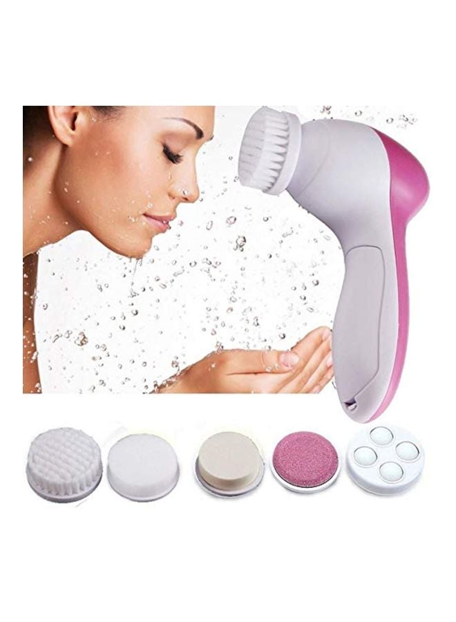5-In-1 Exfoliation Massager White/Pink - Image 2