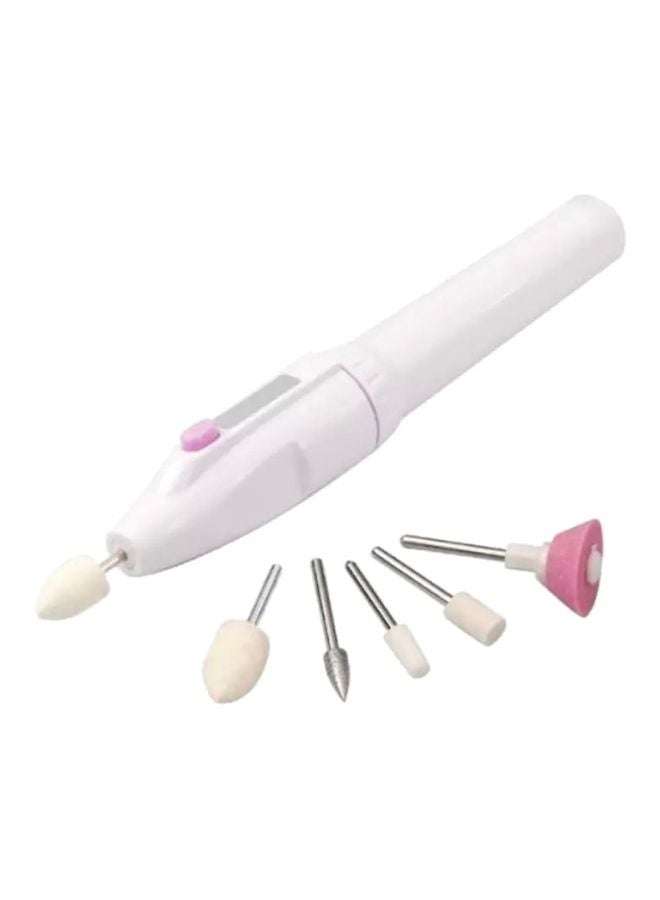 5-In-1 Electric Manicure Set White/Pink - Image 1