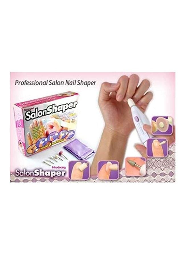 5-In-1 Electric Manicure Set White/Pink - Image 3