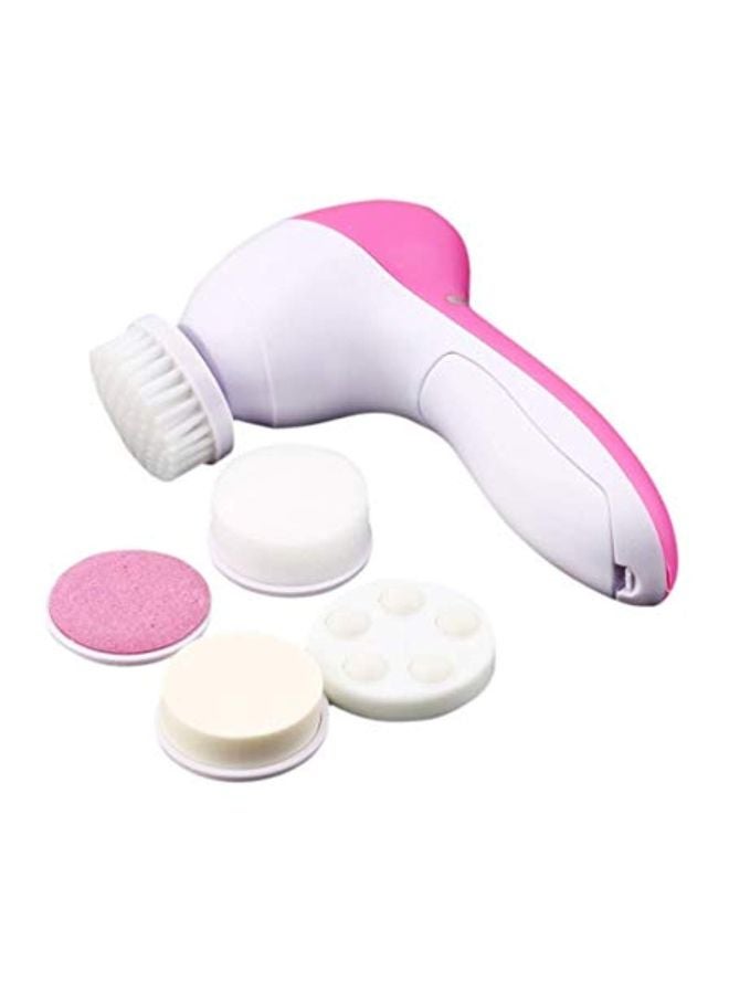 5-In-1 Electric Massager Scrubber Pink/White - Image 1