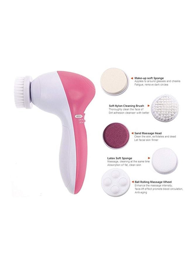 5-In-1 Electric Massager Scrubber Pink/White - Image 3