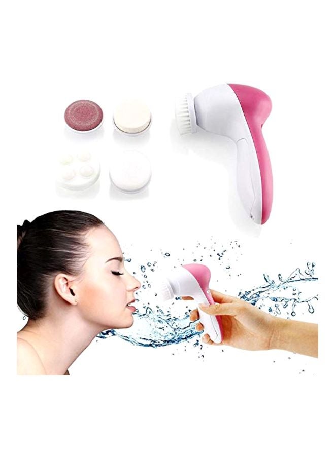 أداة تقشير وتدليك كهربائية 5 في 1 وردي/أبيض - Image 3