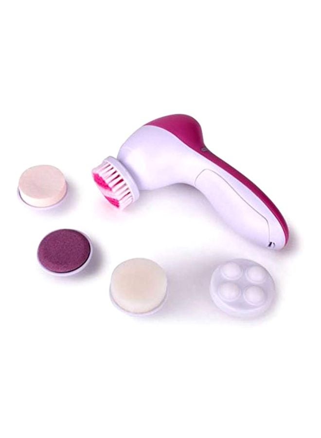 جهاز تدليك للعناية والتجميل 5 في 1 أبيض/ وردي - Image 2