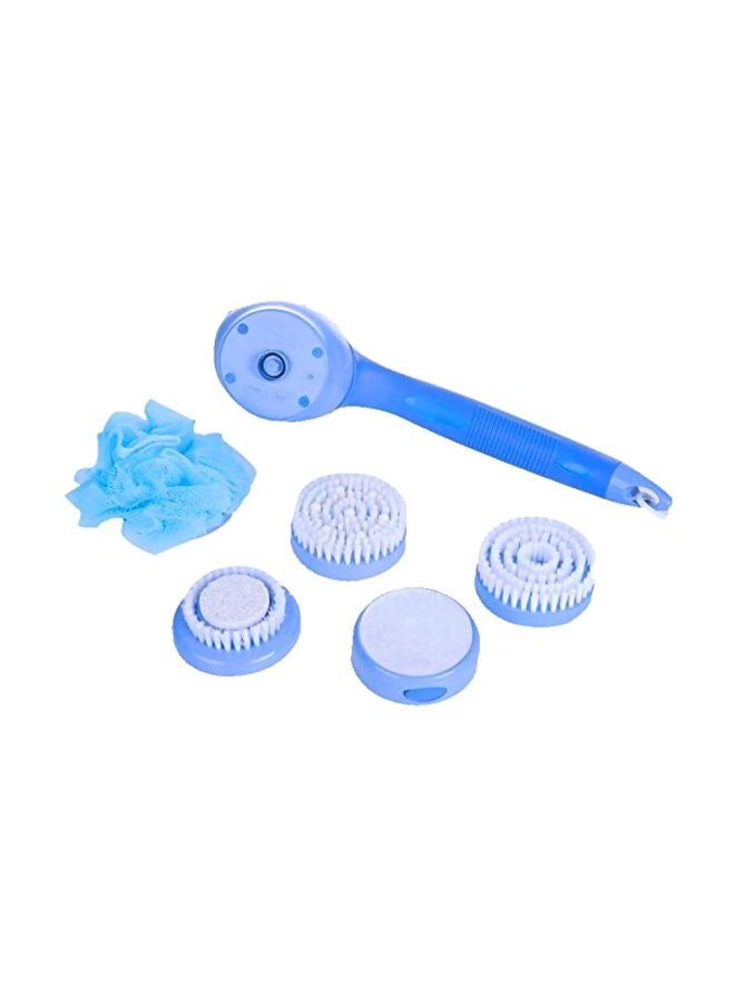 Spin Spa Electric Shower Brush Set Blue/White