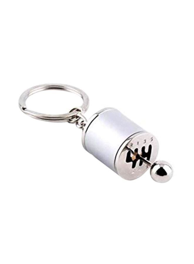 Generic - Gear Box Shifter Pattren Keychain Silver - Image 1
