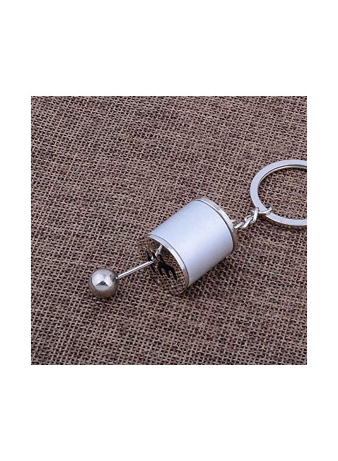 Generic - Gear Box Shifter Pattren Keychain Silver - Image 1