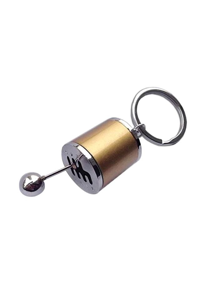 Gearbox Shifter Keychain With Ring Gold/Silver