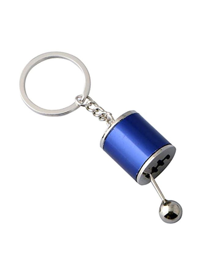 Gear Box Shifter Keychain Blue/Silver - Image 1