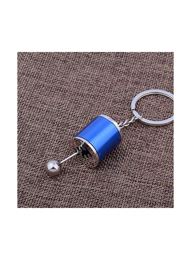 Gear Box Shifter Keychain Blue/Silver - Image 2