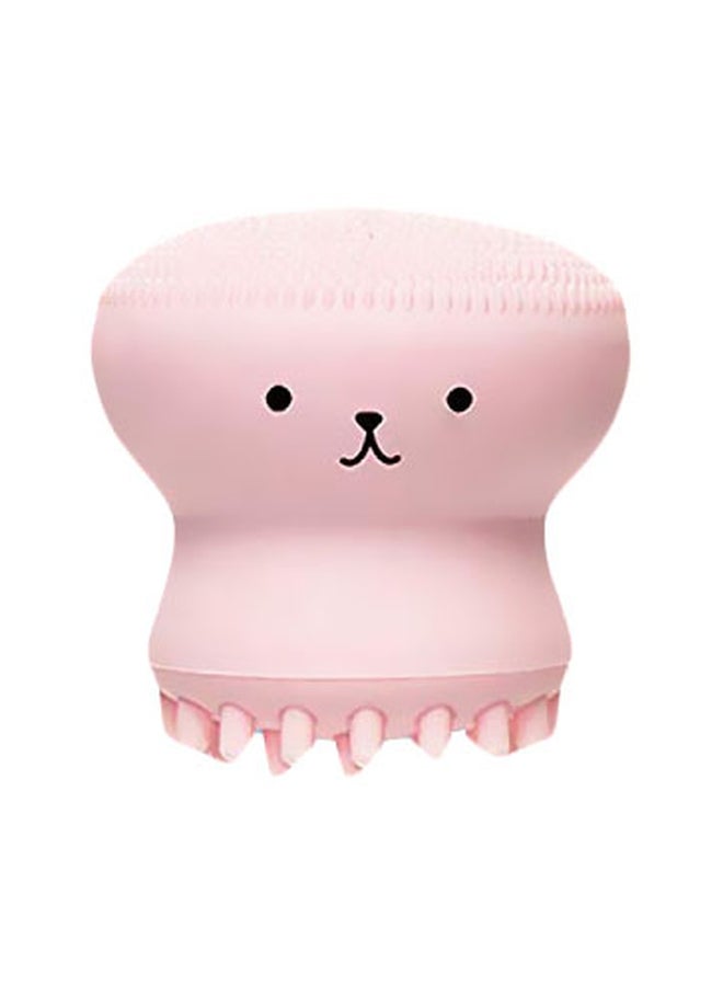 ليسمون جهاز يدوي لتقشير الوجه من السيليكون بتصميم قنديل البحر وردي/أسود - Image 1