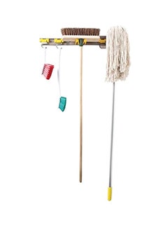 Trust Wall Mounted Mop And Broom Holder Black/Yellow 46cm  - Image 2