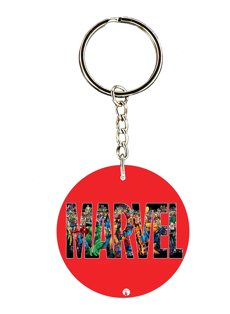 BP Double Side Marvel Printed Keychain