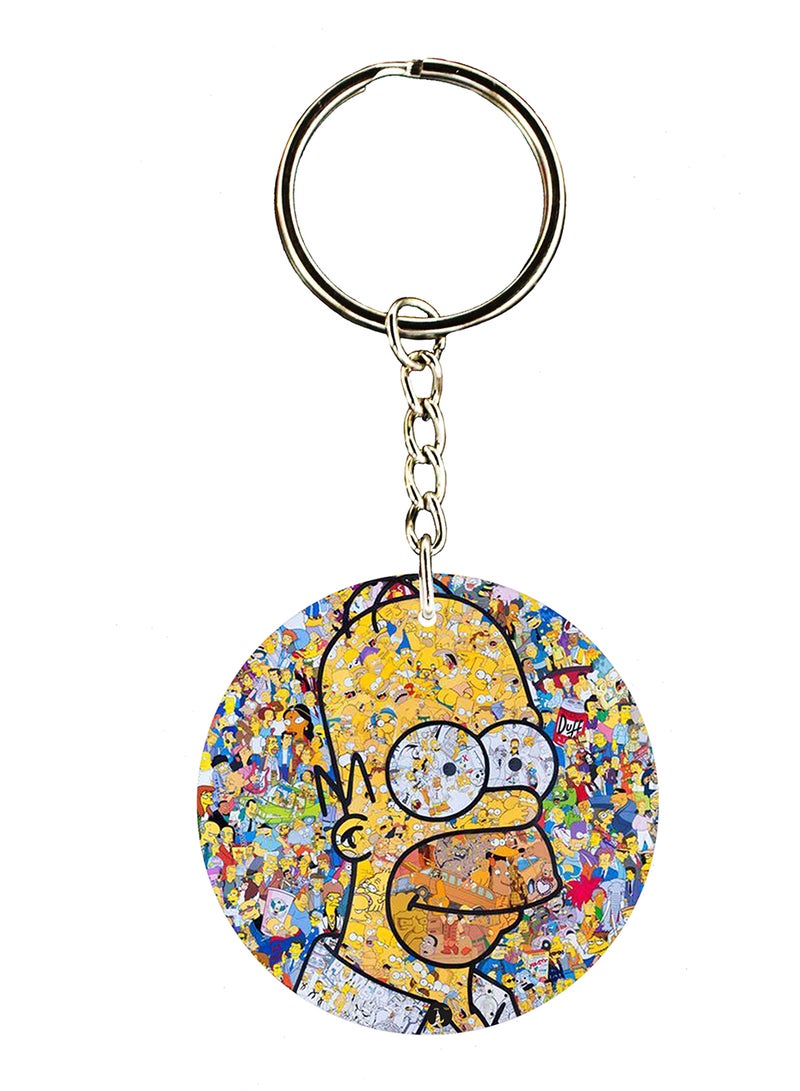 BP Double Side The Simpsons Printed Keychain