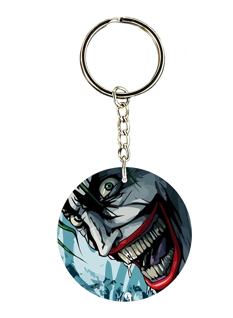 بي بي سلسلة مفاتيح بطبعة شخصية الجوكر على كلا الجانبين