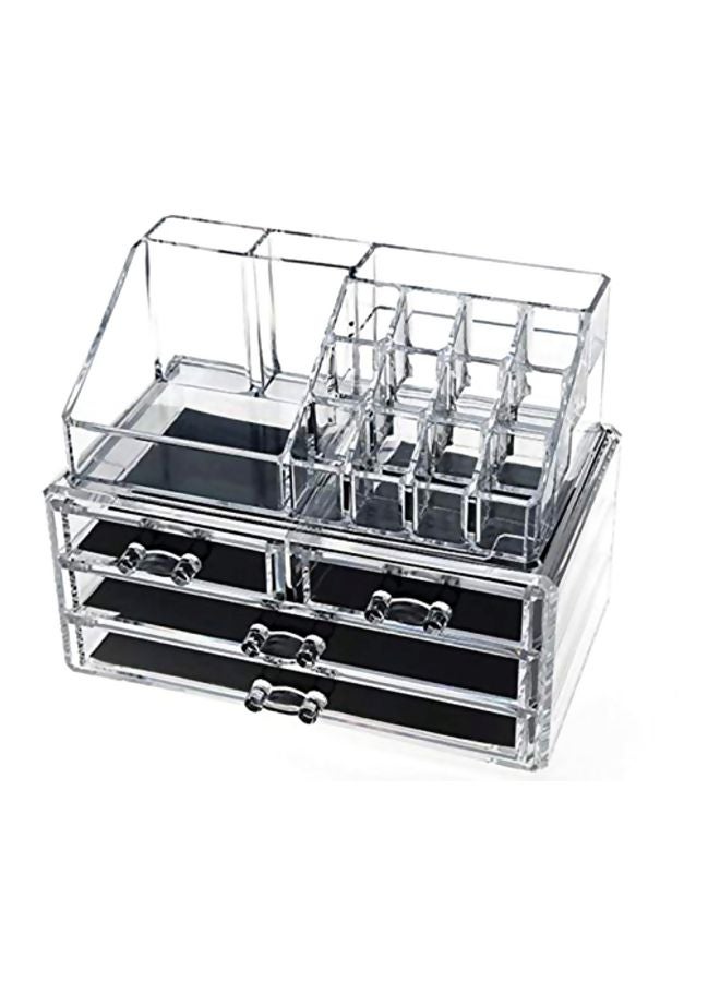 4-Drawer Cosmetic Organizer Clear - Image 2