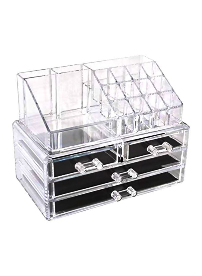 4-Drawer Cosmetic Organizer Clear - Image 1
