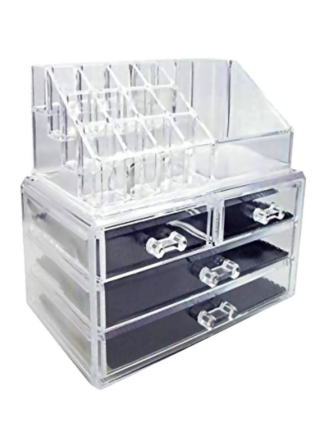 صندوق تنظيم مستحضرات التجميل من اللأكرليك شفاف - Image 2