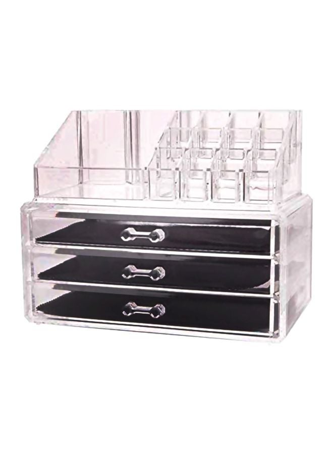 صندوق تنظيم مستحضرات التجميل من اللأكرليك شفاف - Image 1