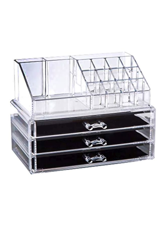 صندوق تنظيم مستحضرات التجميل من اللأكرليك شفاف - Image 1
