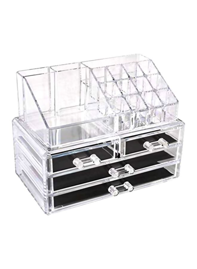 4-Drawer Jewelry Storage Case Clear - Image 1