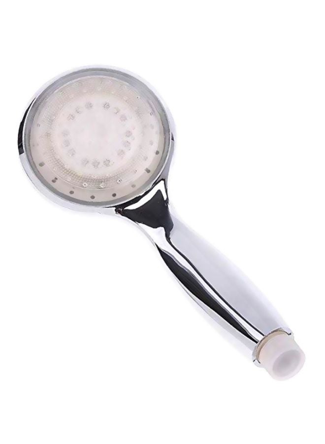 3 Color Changing LED Shower Head Silver