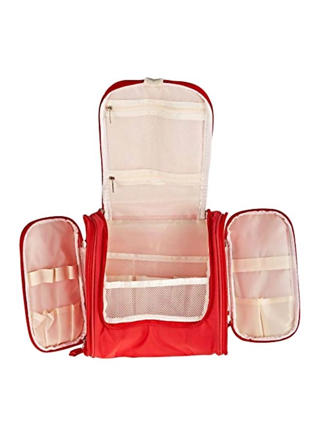 لي يينج حقيبة مستلزمات العناية الشخصية مصنوعة من مادة بلاستيك بي في سي أحمر - Image 4