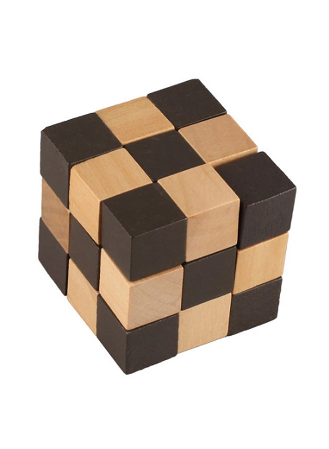 مكعب بازل خشبي ثلاثي الأبعاد سحري 4.8x4.8x4.8سم