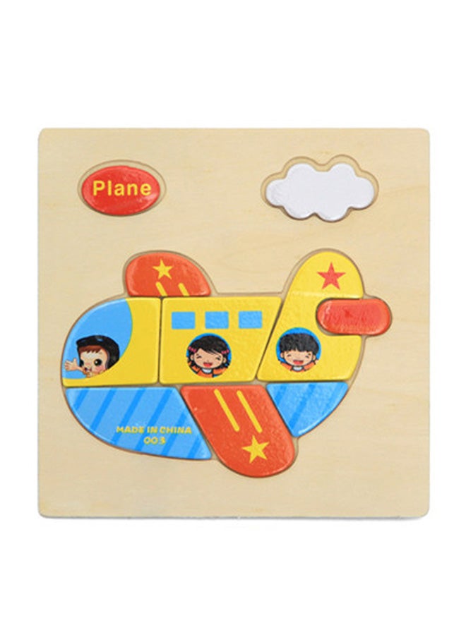 Plane Wooden 3D Puzzle 14.8 x 14.8 x 0.5cm