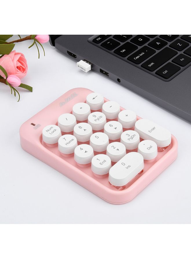 Ajazz Wireless Mini Number Pad Pink  - Image 2