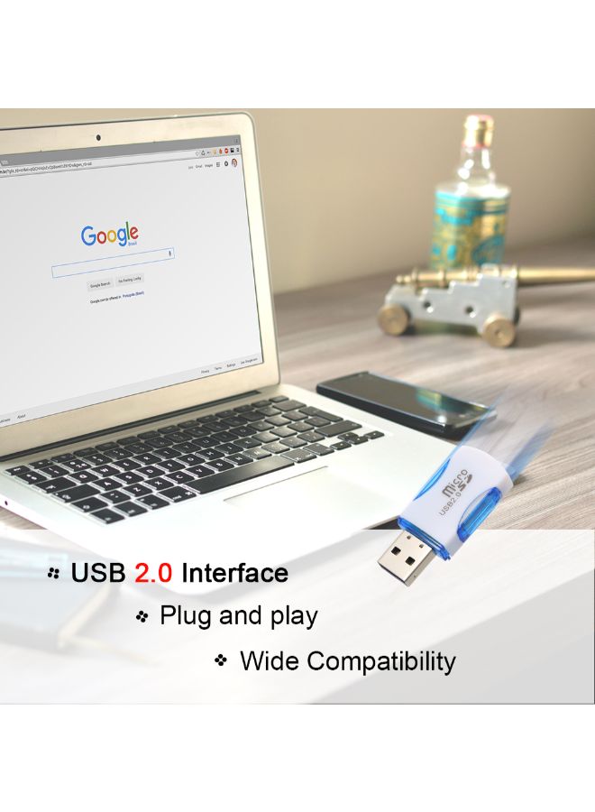 قارئ بطاقات صغير متعدد الوظائف أبيض - Image 4