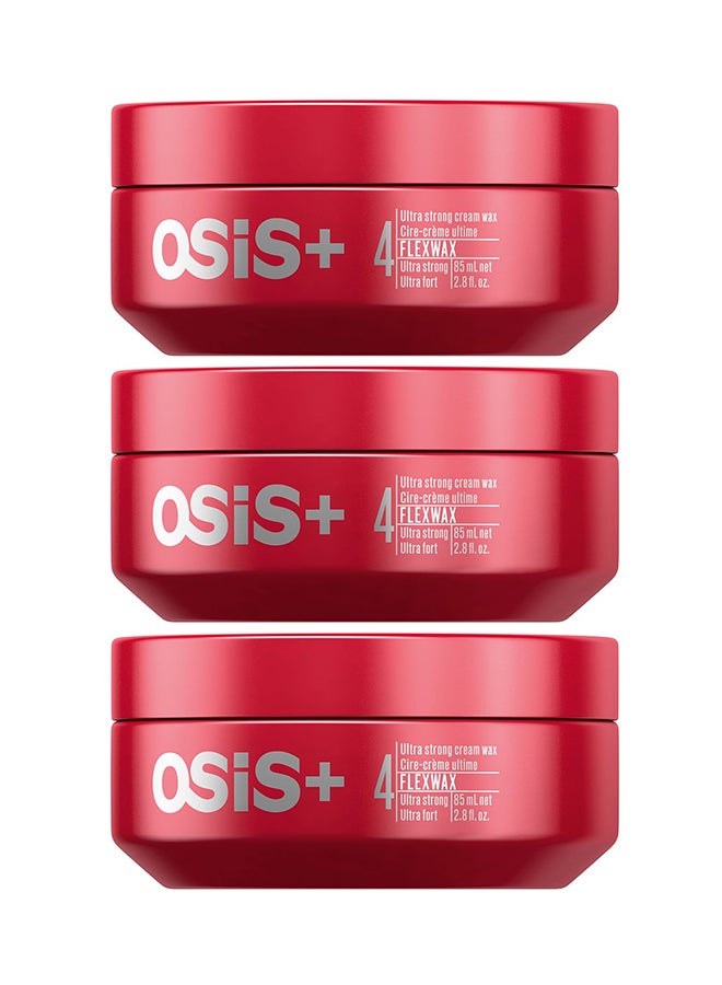 Schwarzkopf Set Of 3 Osis Plus Flexwax 85ml