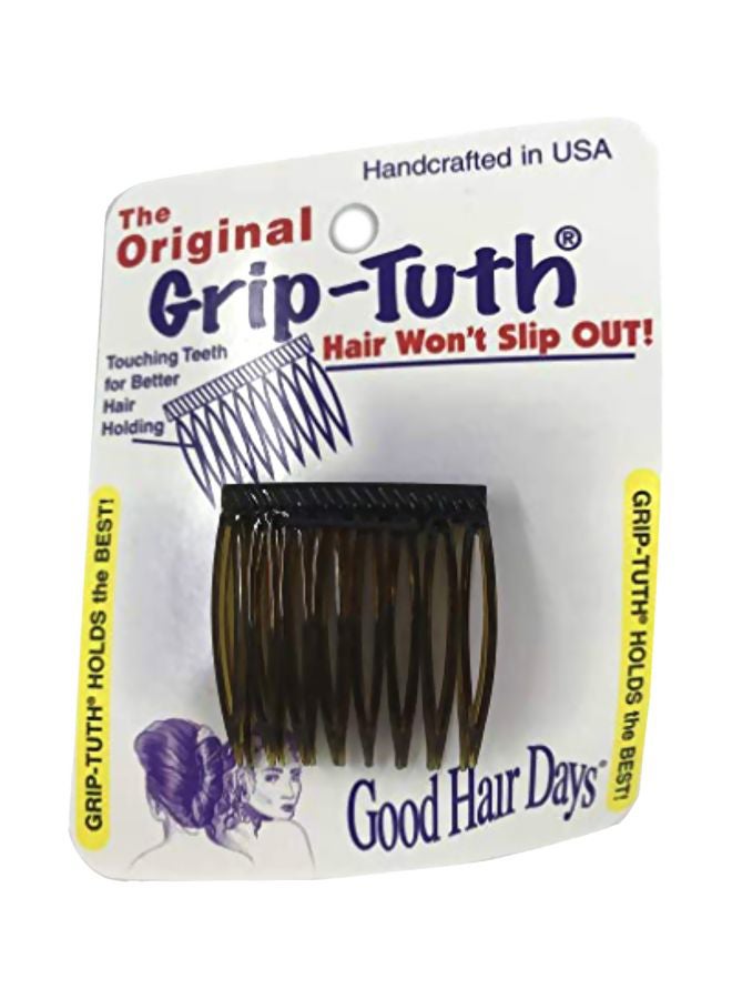 Good Hair Days Pack Of 2 Grip Tuth Hair Comb Brown 1.5inch