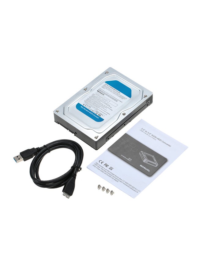 External Hard Drive Enclosure HDD And SSD Tray Silver - Image 1