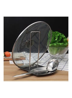 FRIEET Stainless Steel Pan Pot Cover Lid Rack Stand Spoon Holder Silver 18.5x15.5x20cm  - Image 3