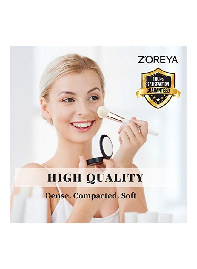 Zoreya - 15-Piece Makeup Brush Set White/Gold/Black - Image 1