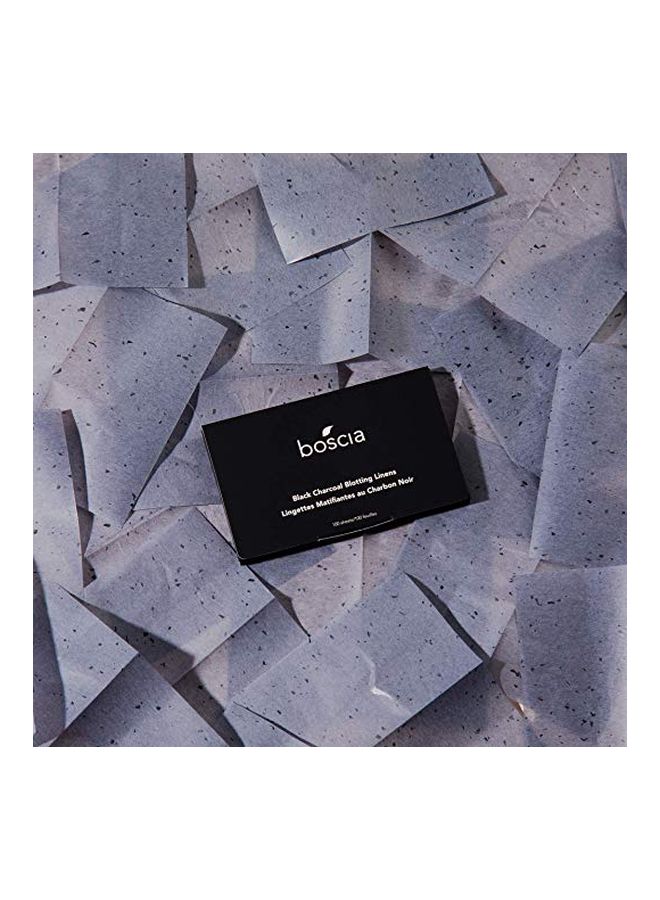 boscia 100-Piece Charcoal Blotting Linens Black - Image 3